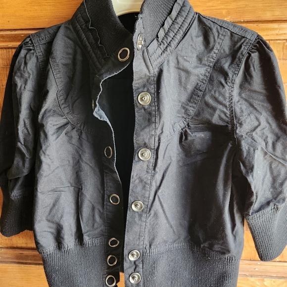 Black Button-Up Jacket - Picture 3 of 8
